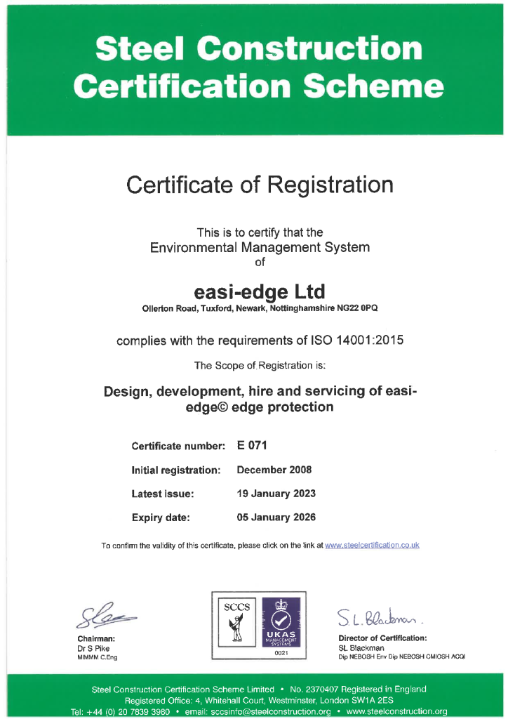 BS EN ISO 14001 – Environmental Management System