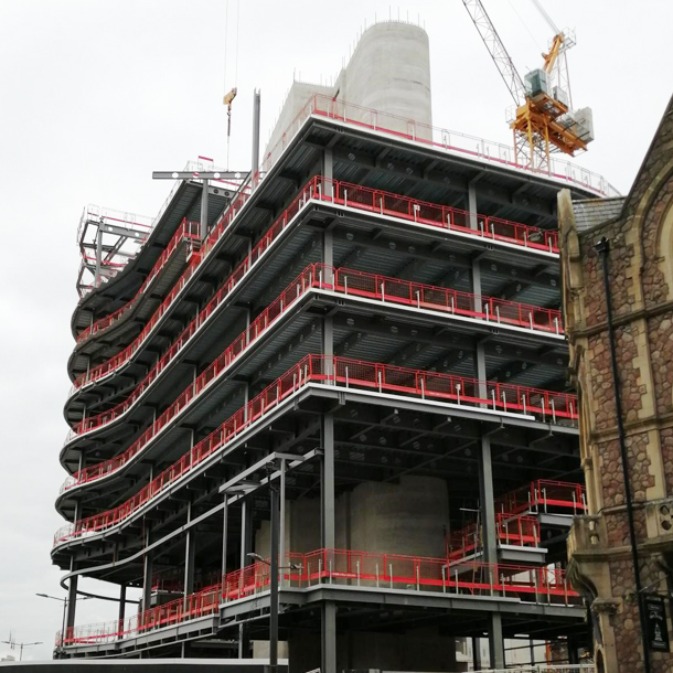 Cardiff Interchange easi-edge - edge protection barriers