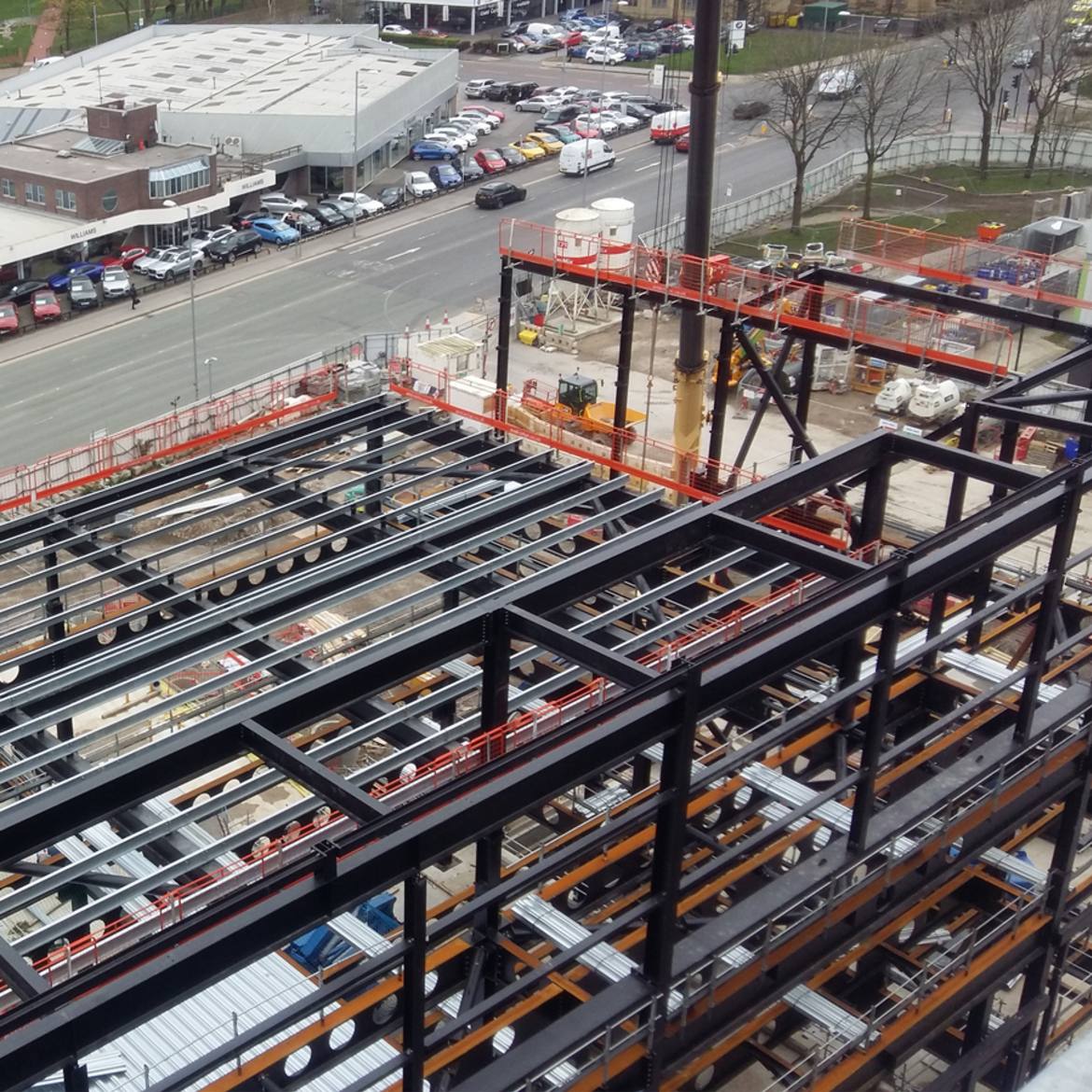 Manchester Engineering Campus Development - Edge protection barriers from Easi Edge