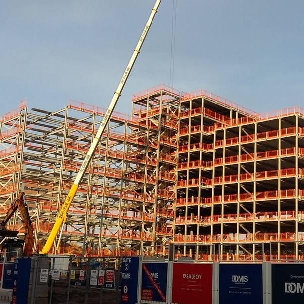 Burlington Square - Manchester development - edge protection barriers from Easi Edge